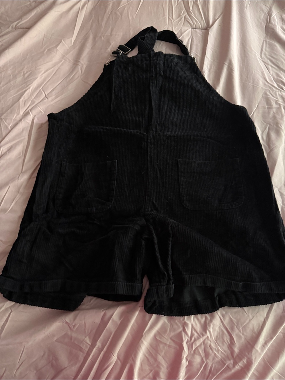 Fashion Bug Black Corduroy Short Overalls